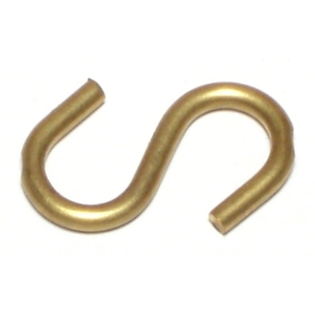 1" S Hook Brass