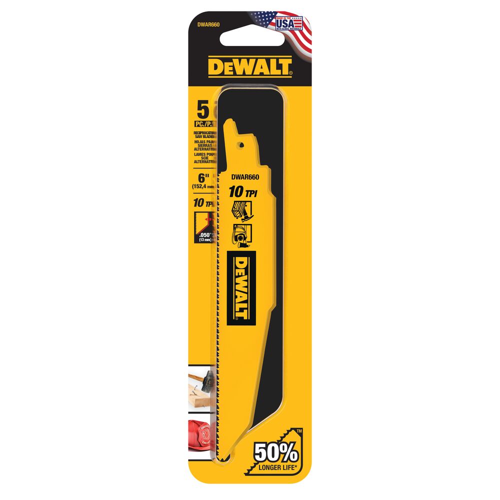 [DWAR660] 6IN 10 TPI DEMO RECIP 5PK