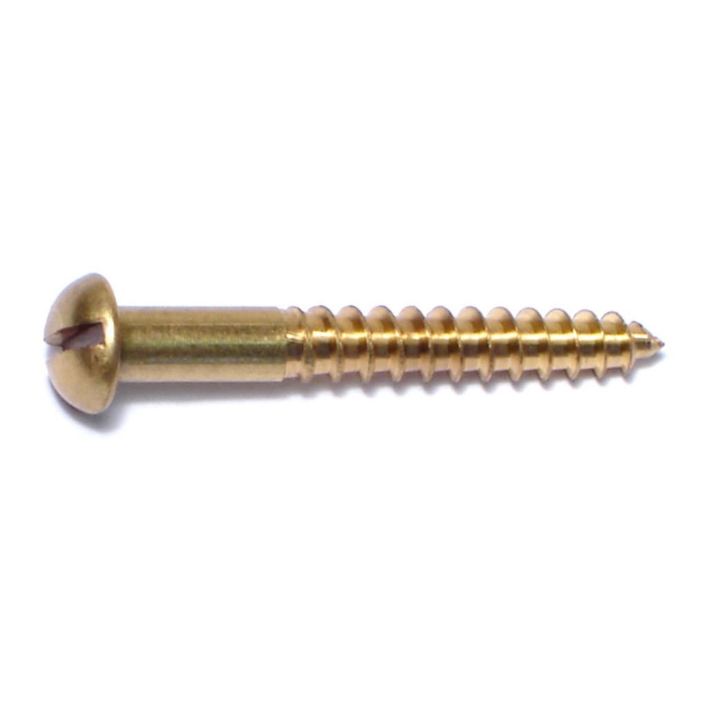 10 x 1-1/2 Sl Rd Wood Sc Br