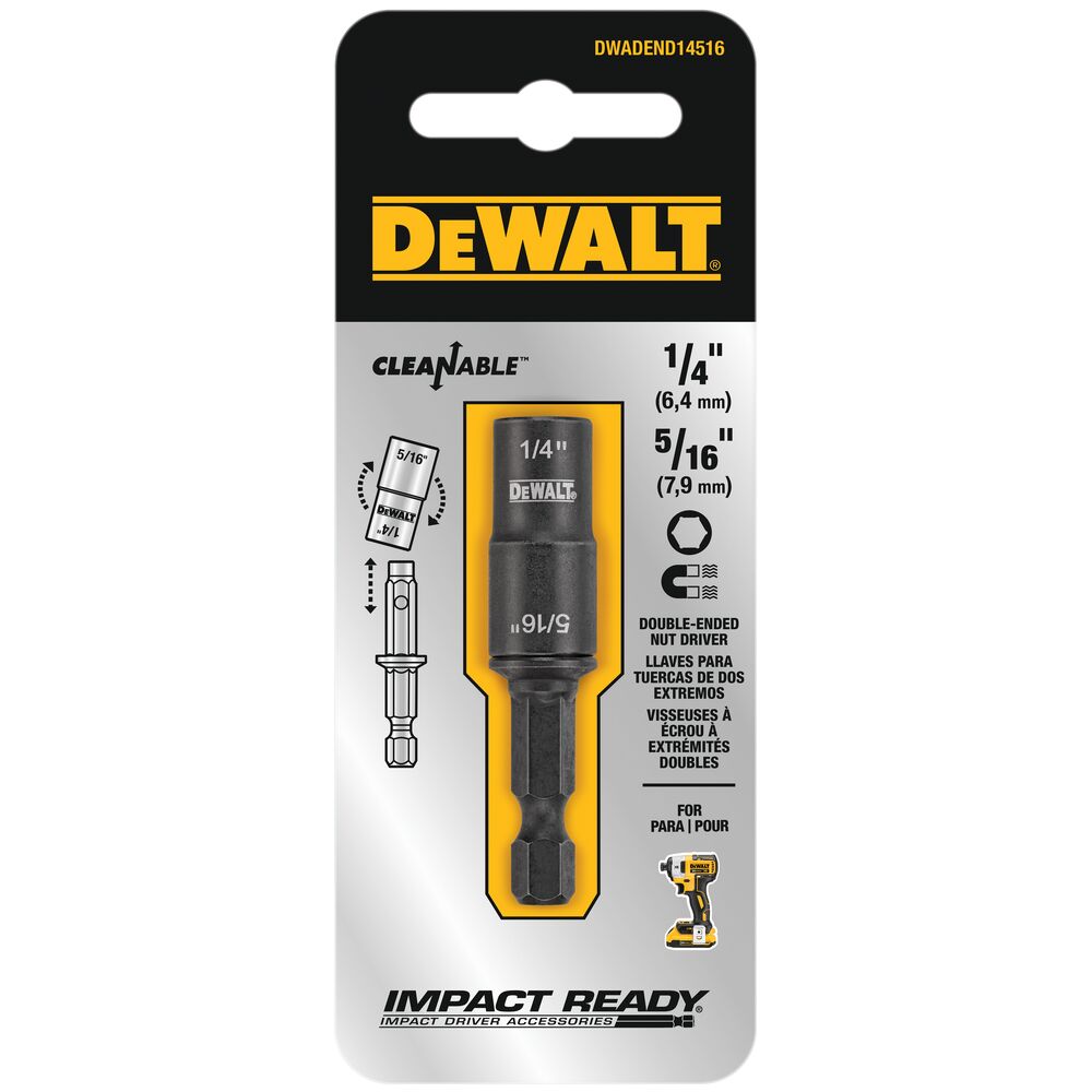 [DWADEND14516] 1/4IN + 5/16IN REVERSIBLE NUT DRIVER