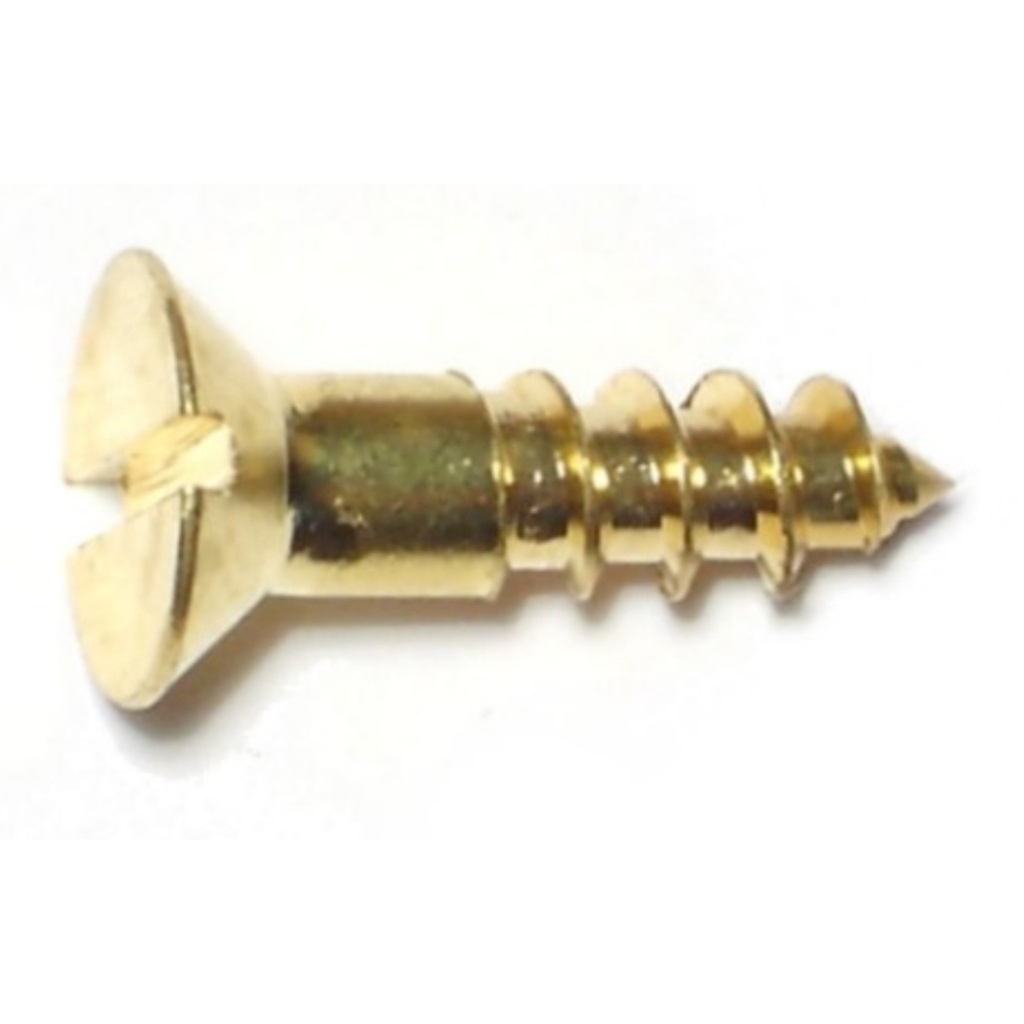 8 x 5/8 Sl Fl Wood Sc Br