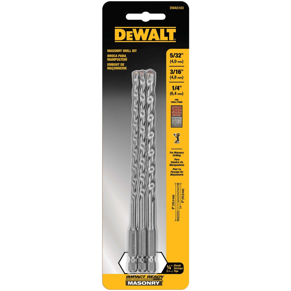 3PC IMPACT RDY MASONRY BIT SET