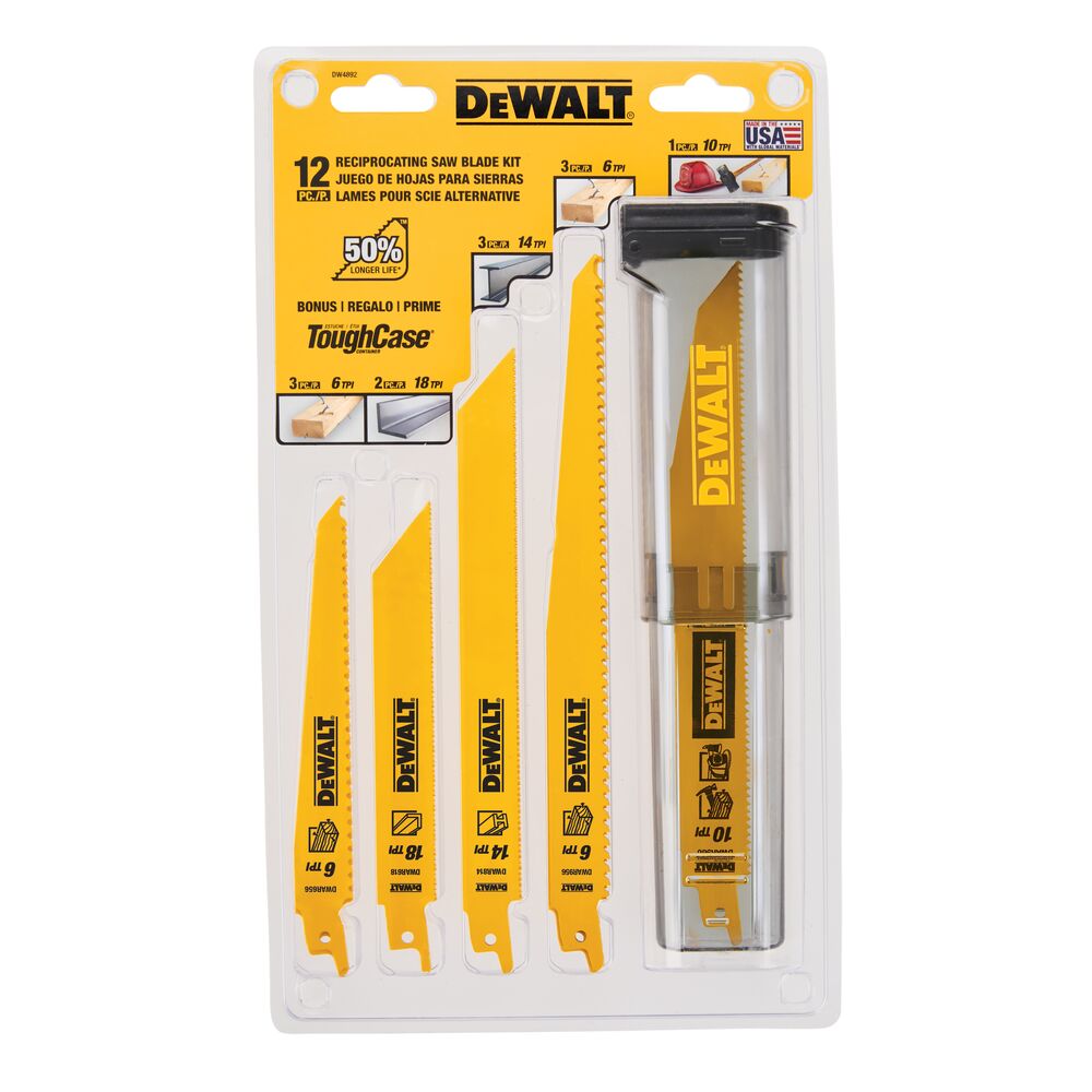 DW4892 12PC RECIP BLADE SET