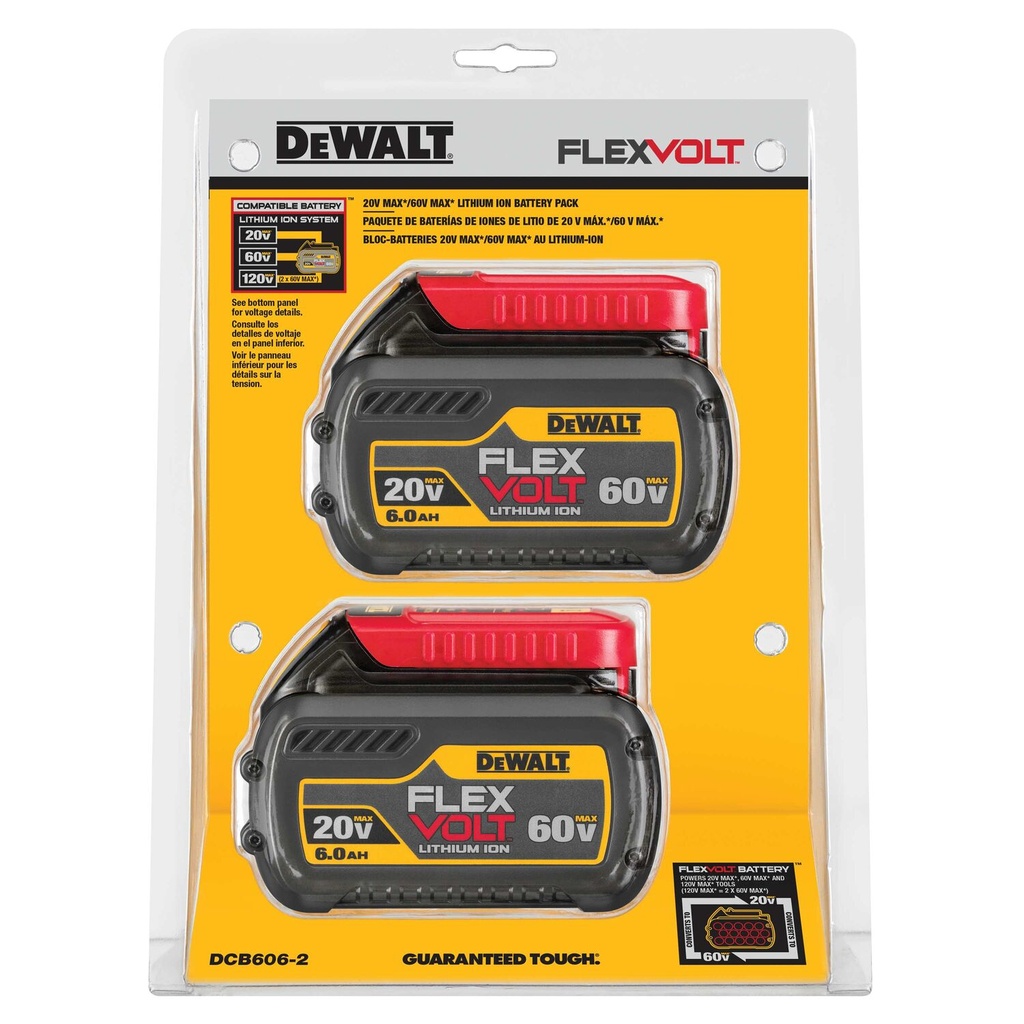 20/60V MAX FLEXVOLT 6.0AH 2-PACK KIT