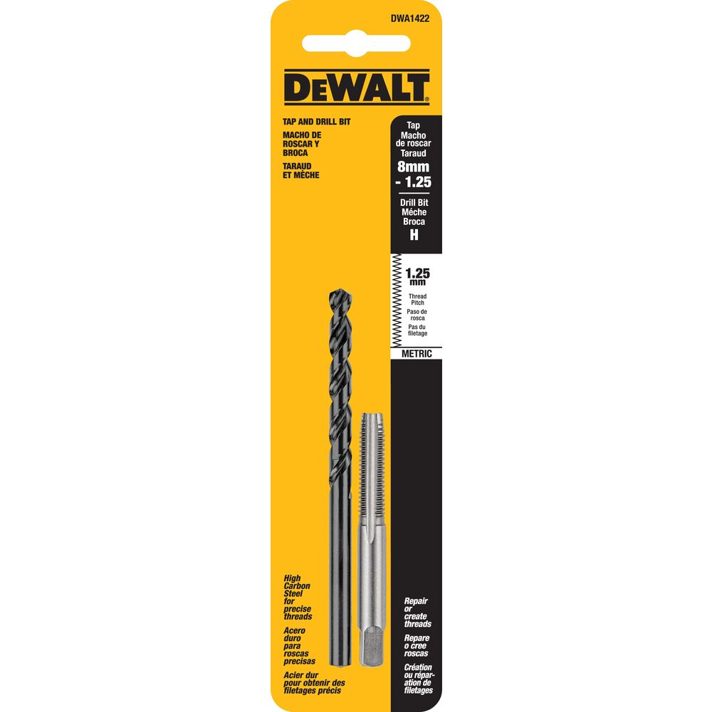 DRILL & TAP SET 8MM-1.25 THRD 2PC