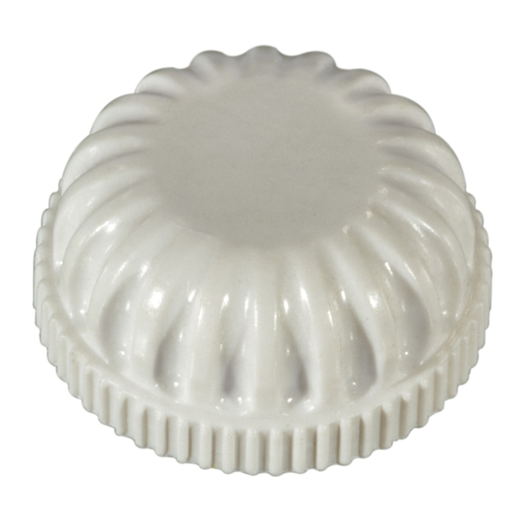 [MF64702] 1/8 PT Rosette Cap Wht