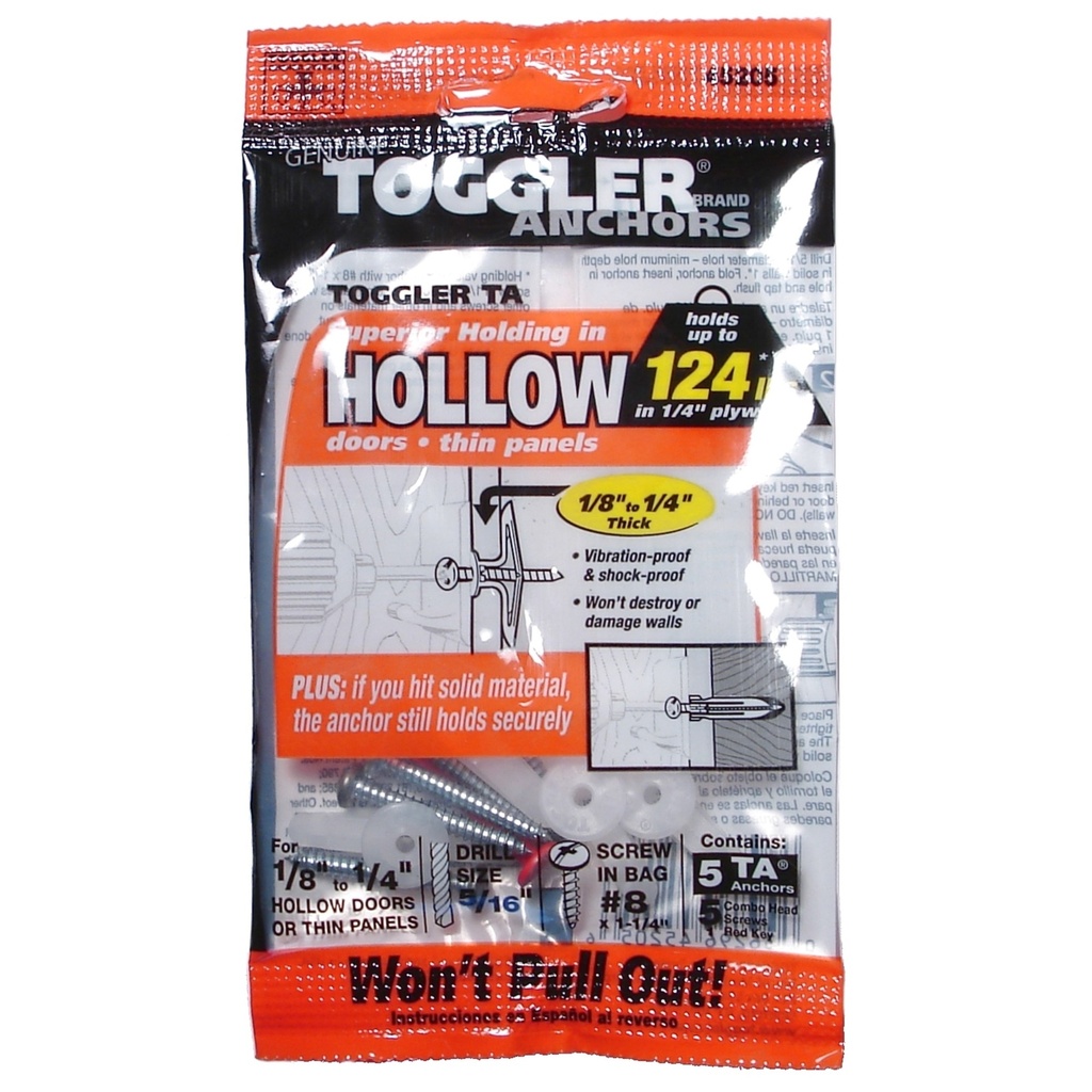 1/8 - 1/4 Toggler HW Anchr
