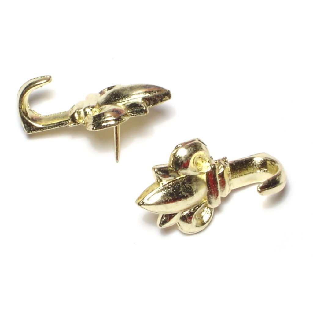 Brass Plated Fleur Hook