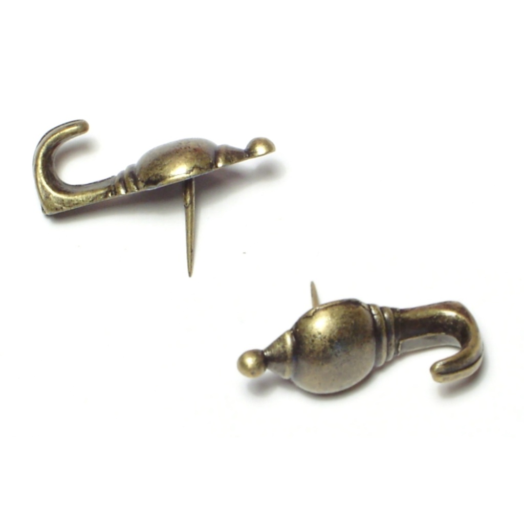 Antique Brass Colonial Hook