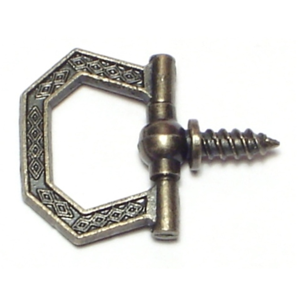 [MF69824] 3/4 Ant Brass Hex Ring Hanger