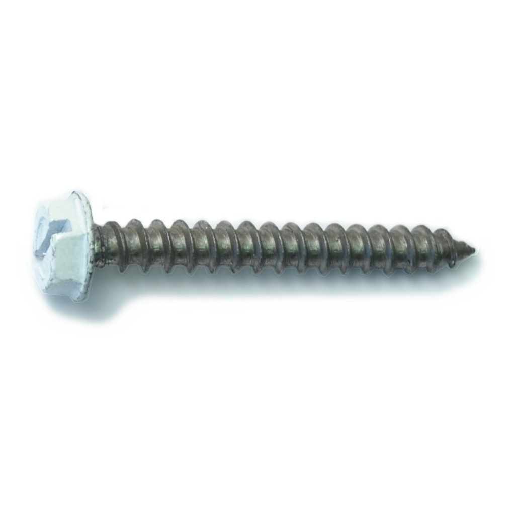 10 x 1-1/2 Hex SMS SS White