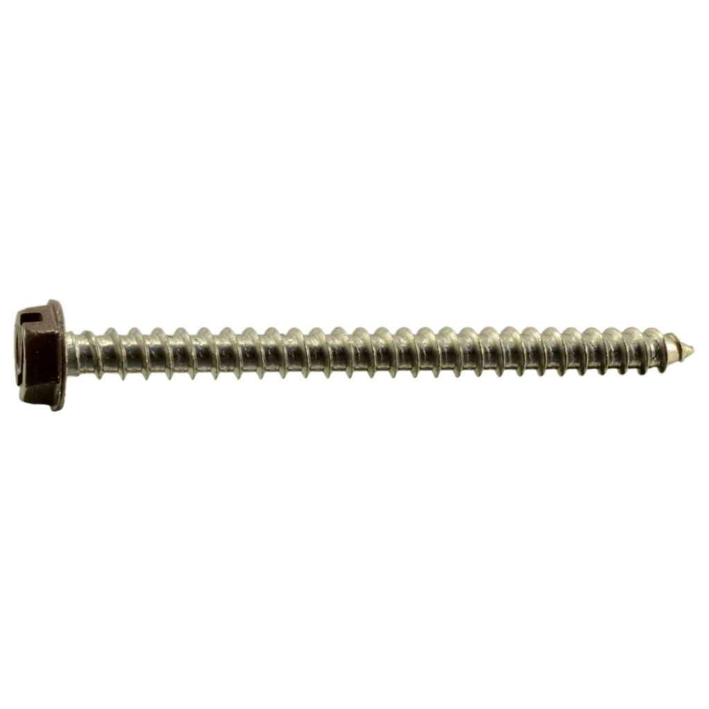 10 x 2-1/2 Hex SMS SS Brn