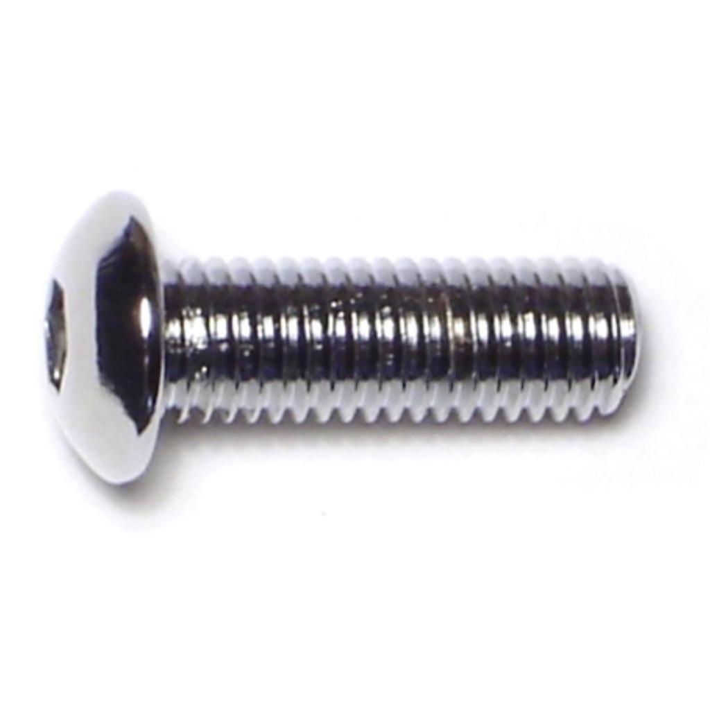 1/4-28 x 3/4 Button Sckt Chrm