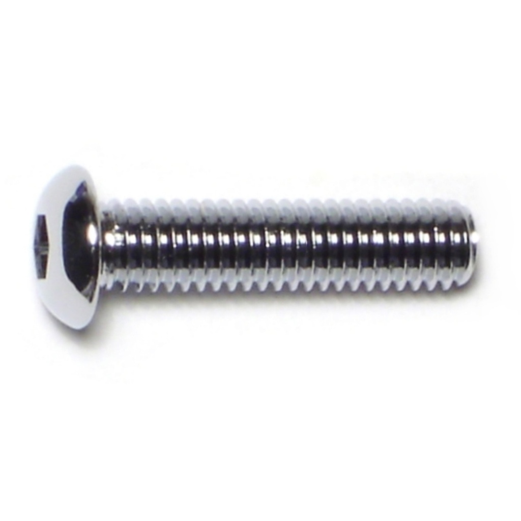 6mm-1.00 x 25m Button Sckt Chrm