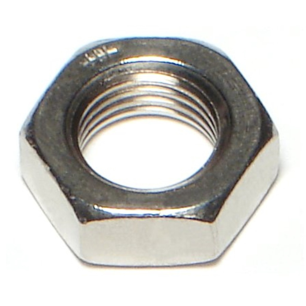 3/8-24 Hex Jam Nut SS