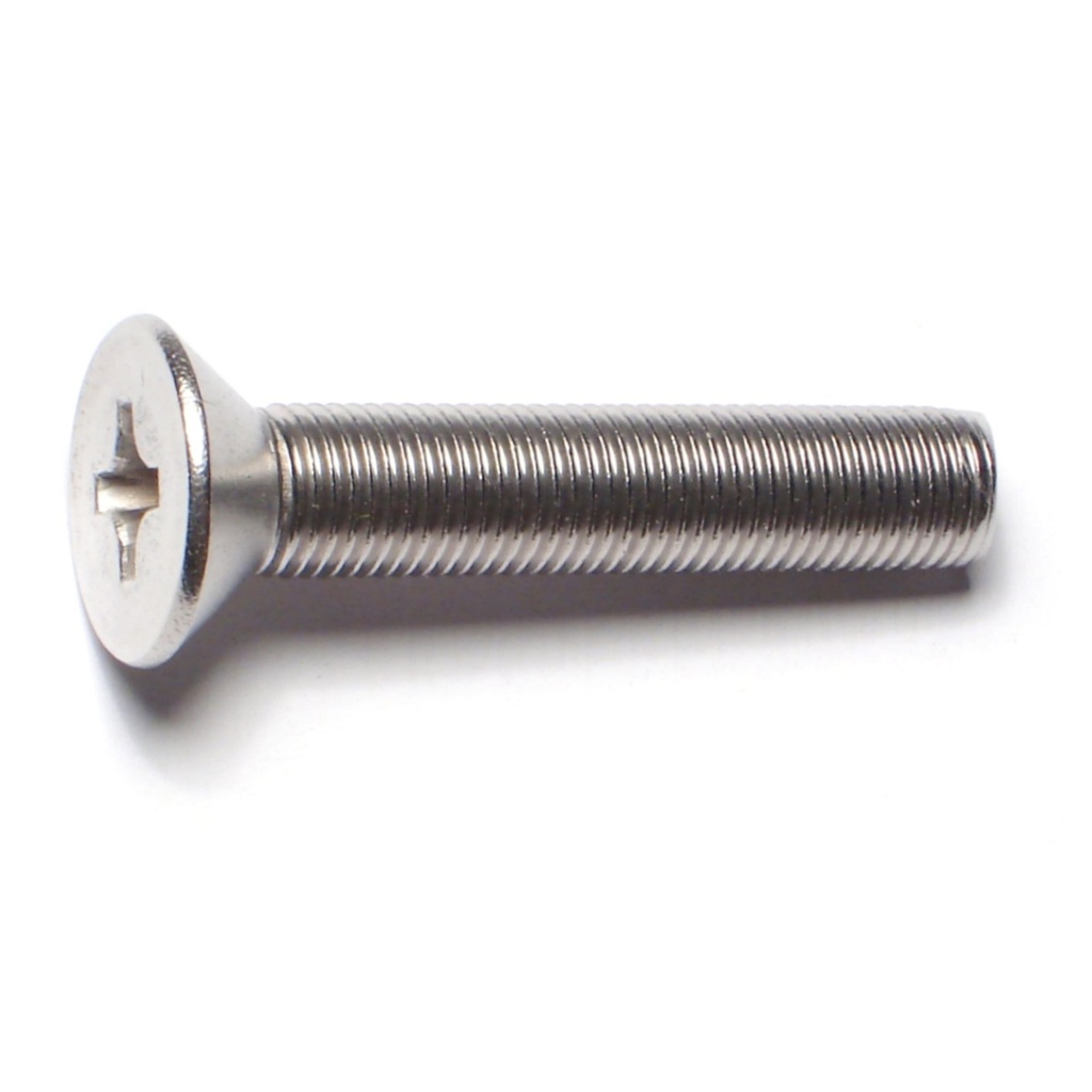 3/8-24 x 2 Ph Fl Mach Sc SS