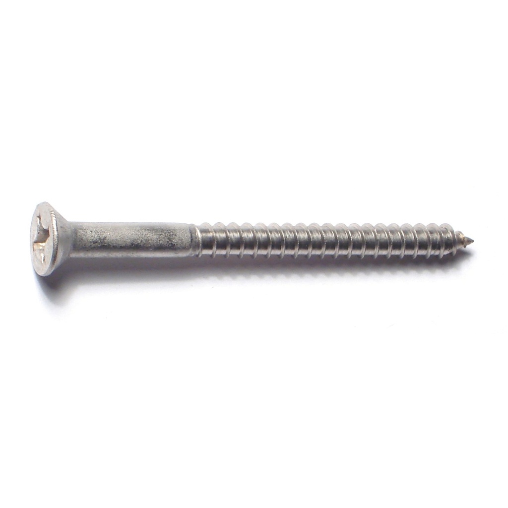 10 x 2-1/2 Ph Fl Wood Sc SS