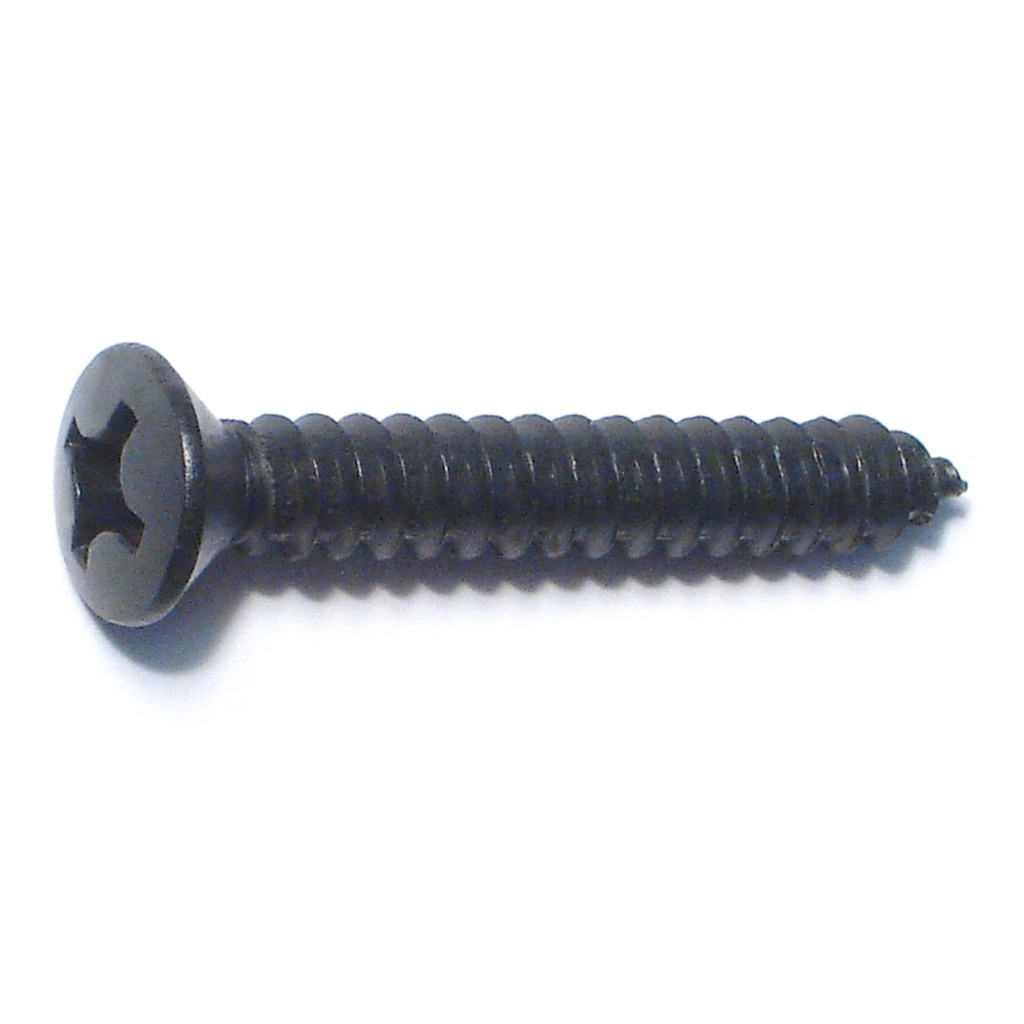 12 x 1-1/2 Ph Oval SMS Blk
