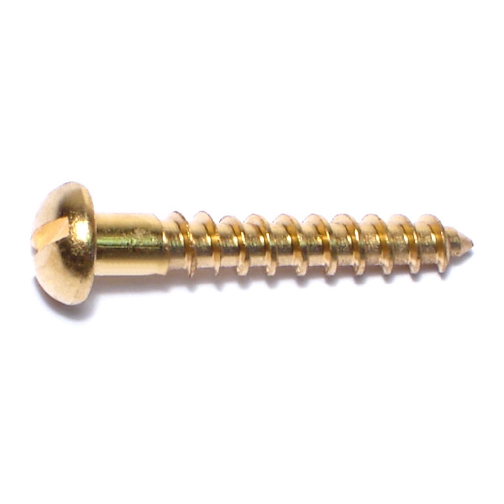 10 x 1-1/4 Sl Rd Wood Sc Br
