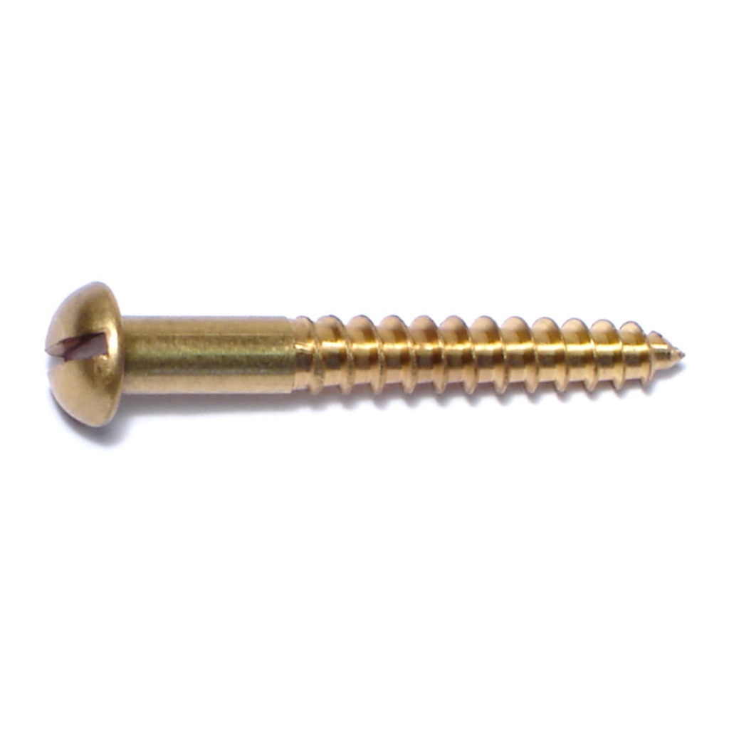 10 x 1-1/2 Sl Rd Wood Sc Br