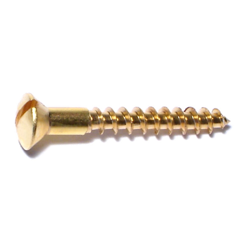 8 x 1-1/4 Sl Ov Wood Sc Br