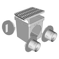 900GKIT-AST 9" SQ 2-HOLE GRN G