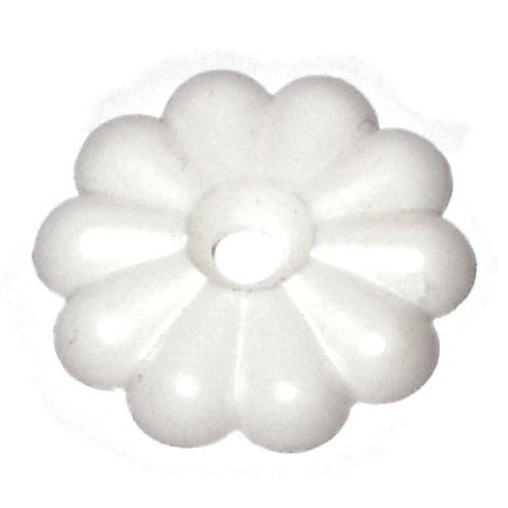 [MF84417] 1" Plastic Rosette Cap Wht