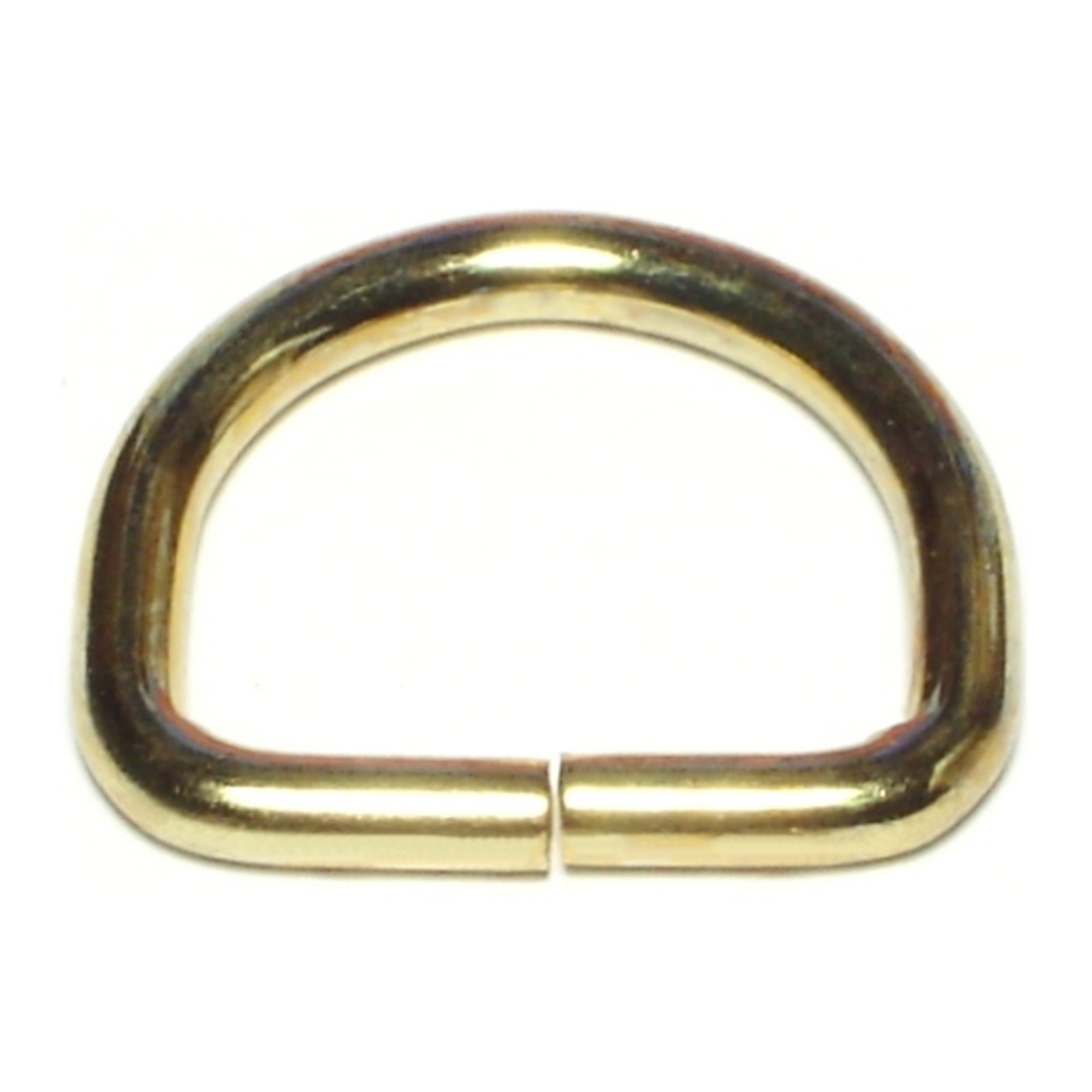 1-1/8 x 7/8 D Ring-Brass Plt