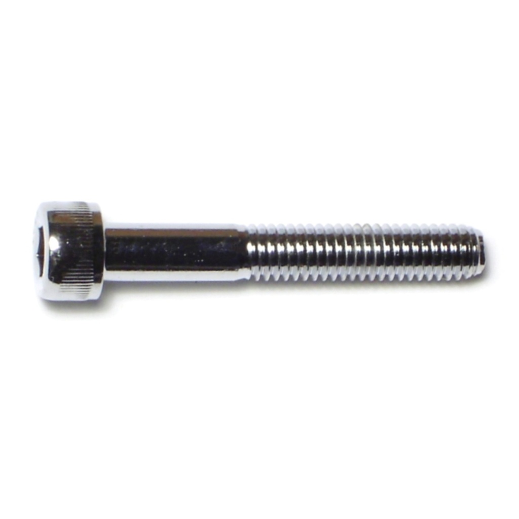 6mm-1.0 x 40mm Knurl Sockt Chrm