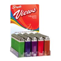 [08230708] Compact and Sleek Pocket Lighter With Clear Acrylic Casing for Easy Viewing.