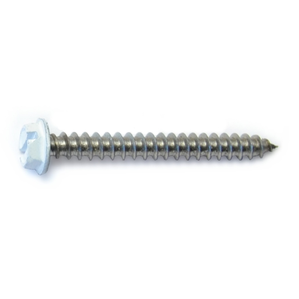 8 x 1-1/2 Hex SMS SS White