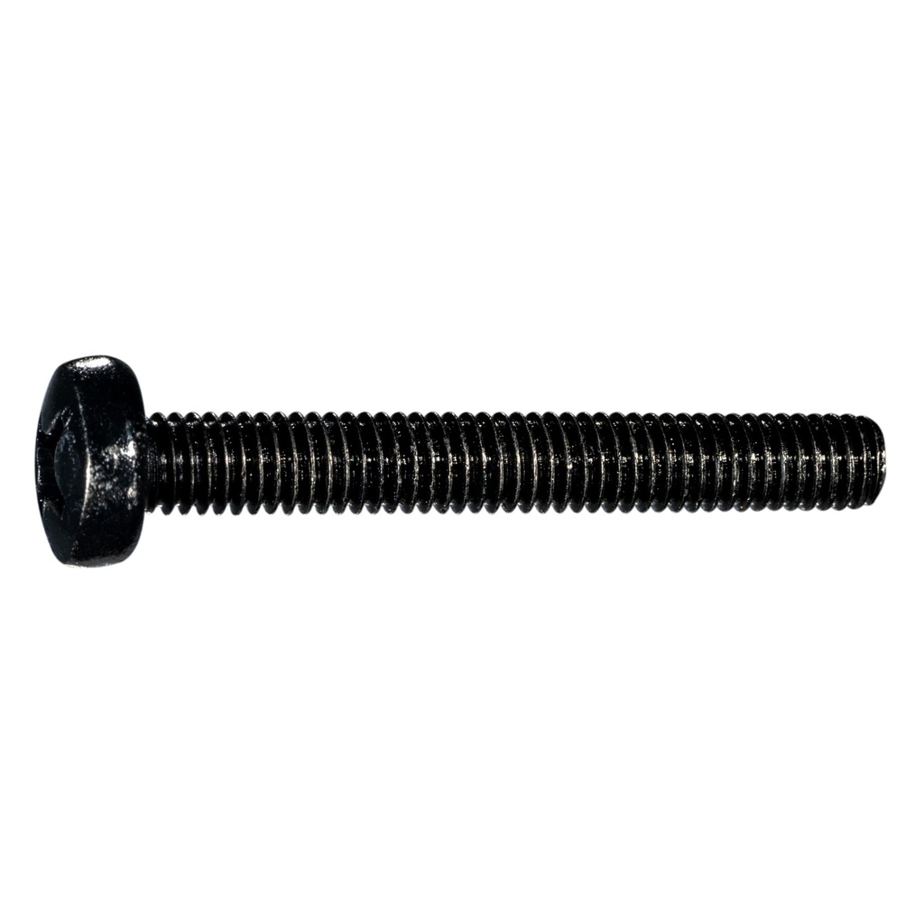 6mm-1.0 x 45mmPh Pan MS Blk Zn