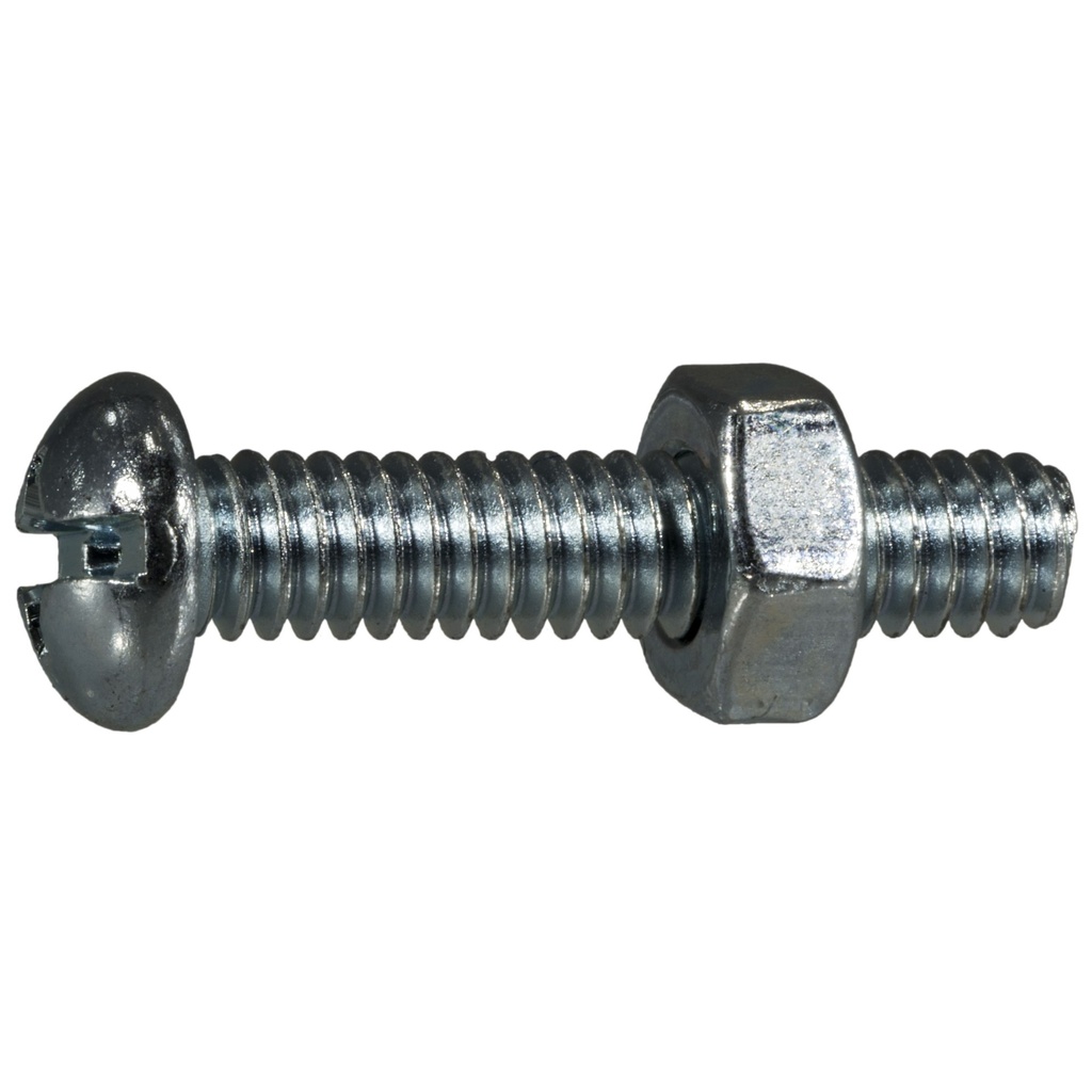 [MF24000] 1/4-20 x 1-1/4Combo Rd Mach Zn