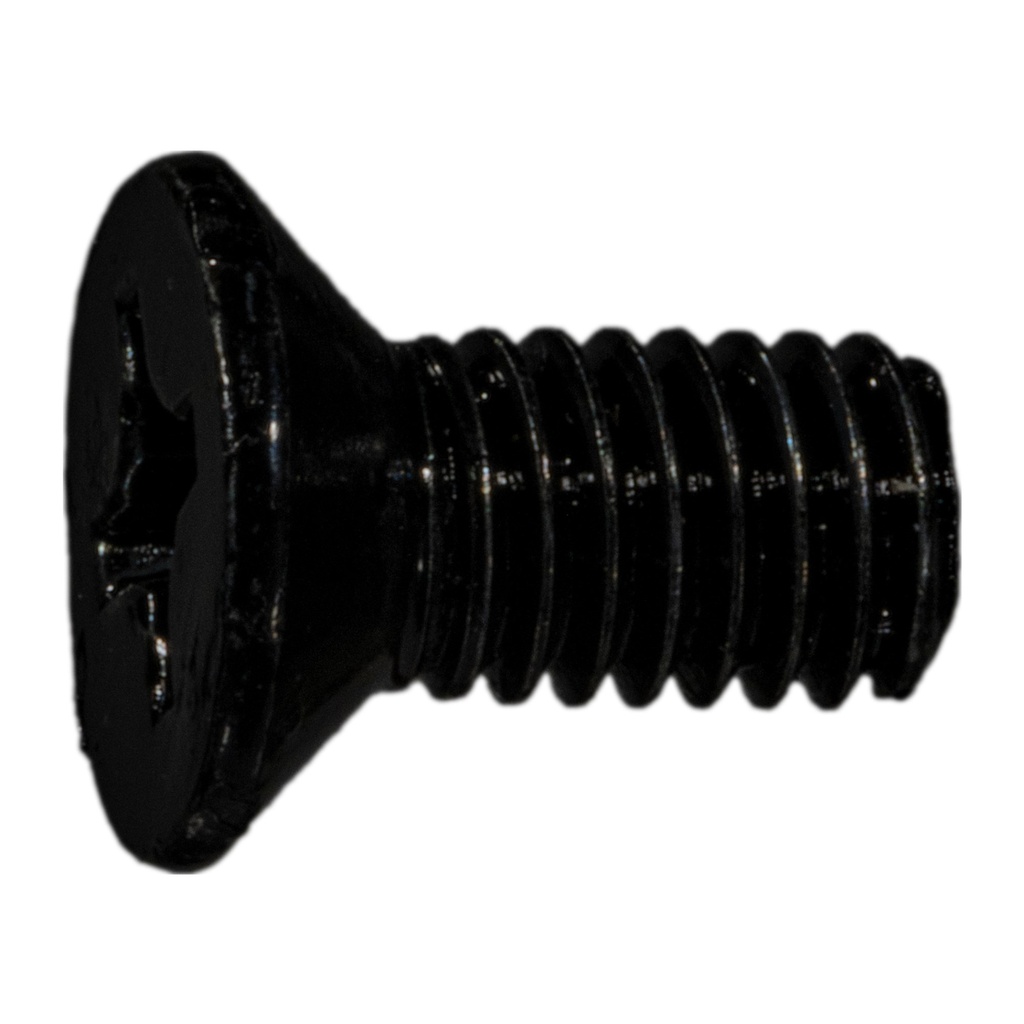 6mm-1.0 x 12mm Ph Flt MS Blk Zn