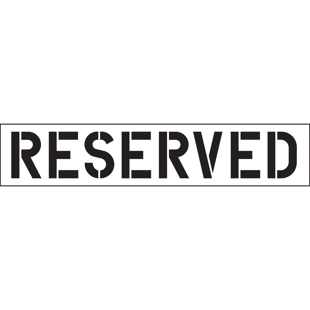 RESERVED STENCIL-12IN LTRS