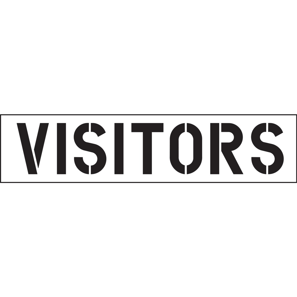 VISITORS STENCIL-12IN LTRS