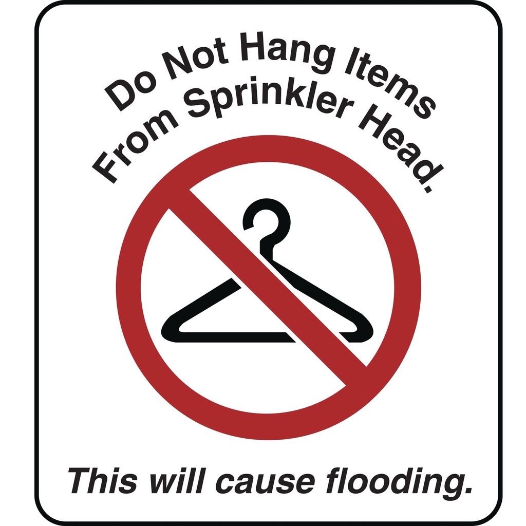 [MFA00089] DONT HANG ITEMS ON SPRINKLR/25