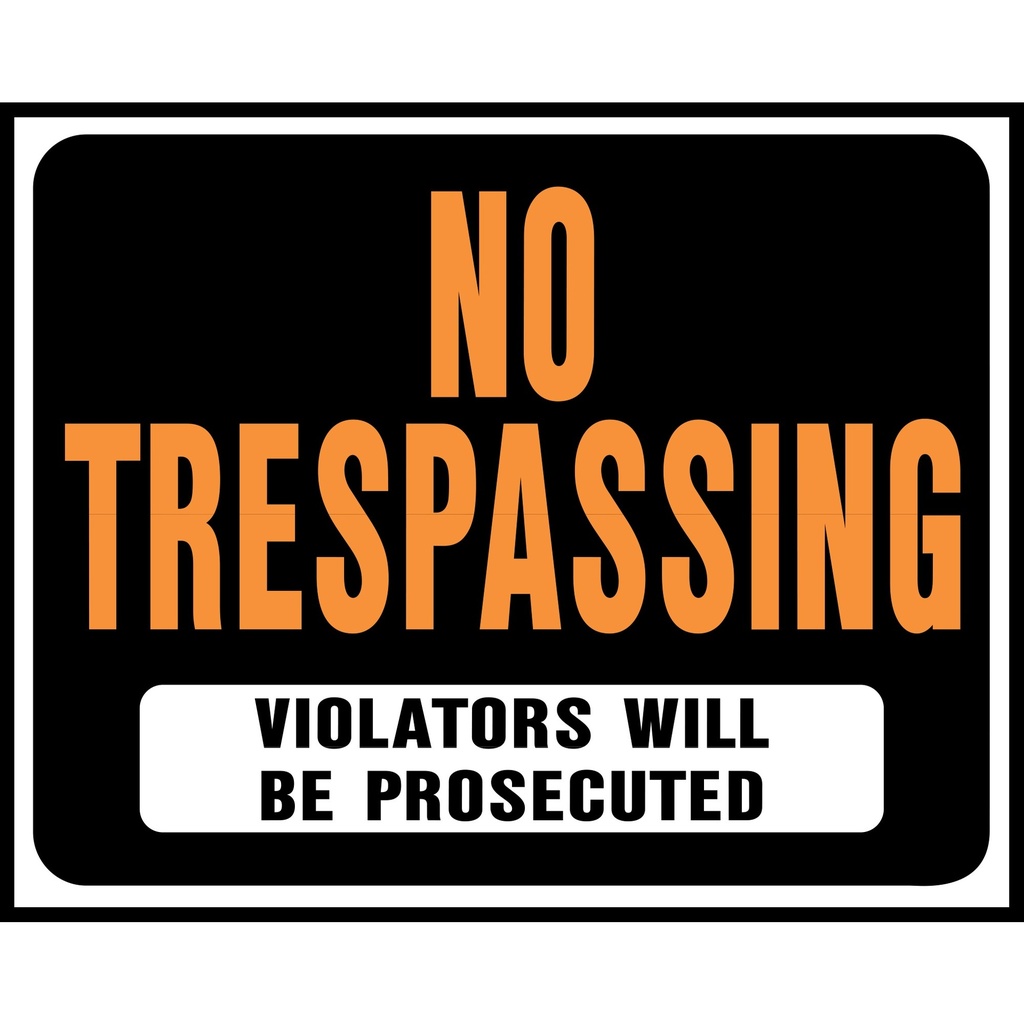 [MFA00104] NO TRESPASSING
