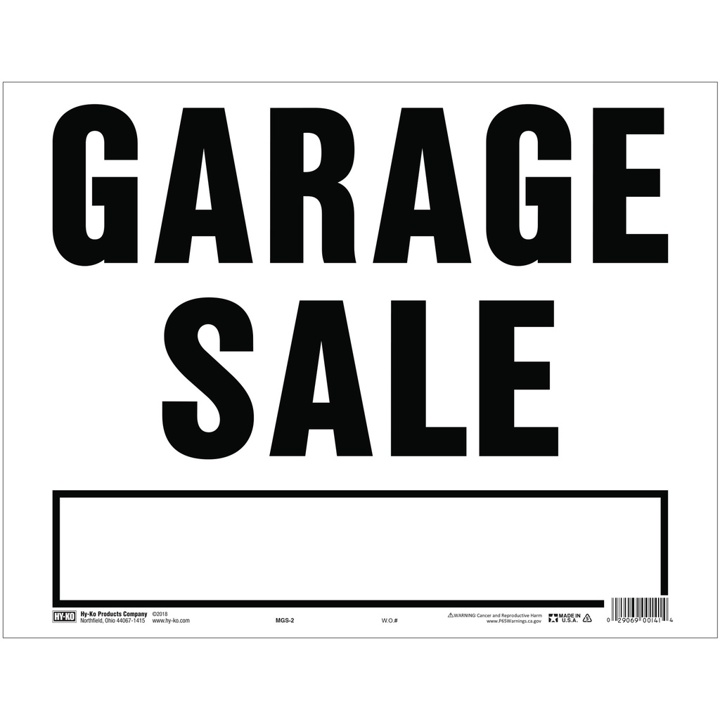 GARAGE SALE
