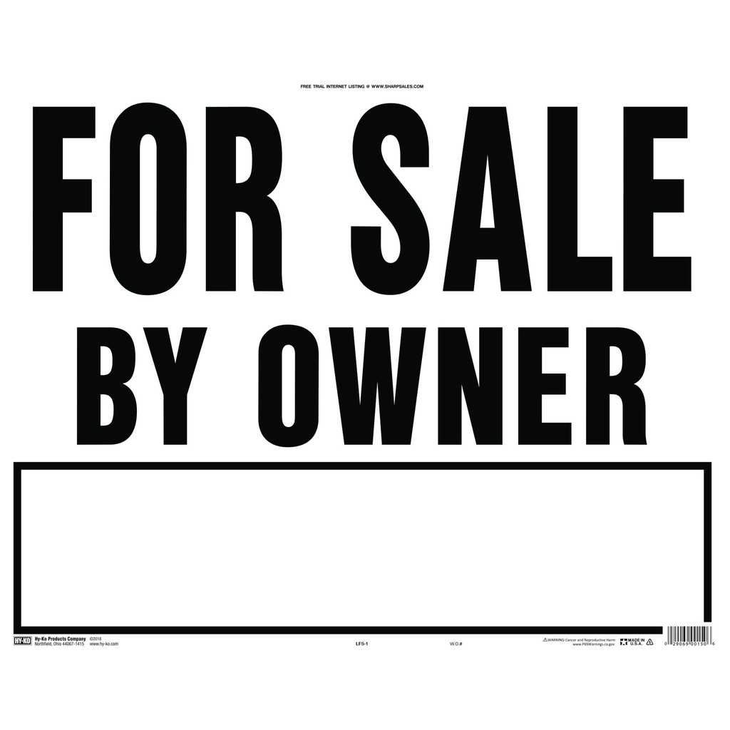 FOR SALE BY OWNER