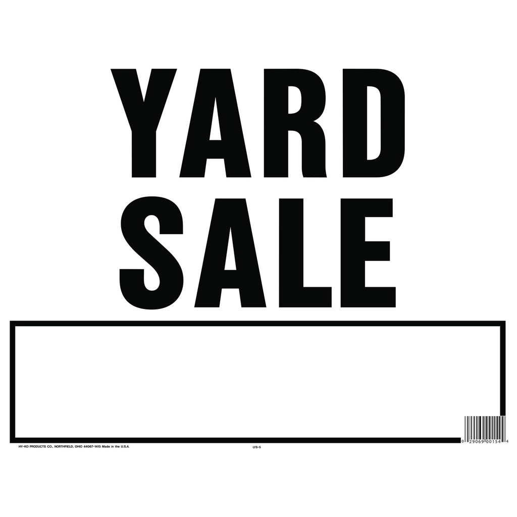 YARD SALE