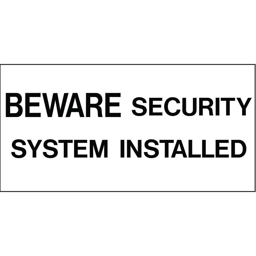 [MFA00183] BEWARE SECURITY SYSTEM