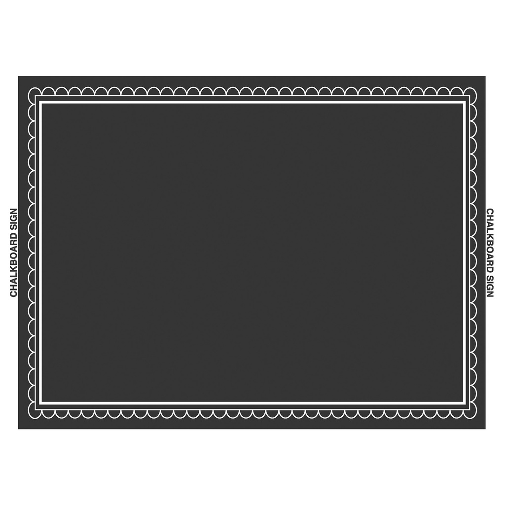 CHALK SIGN BLNK CURLY BDR LG