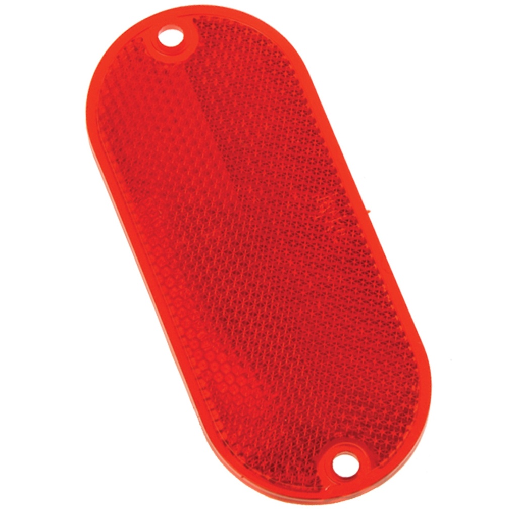 4.375IN CARDED OVAL RED REFL