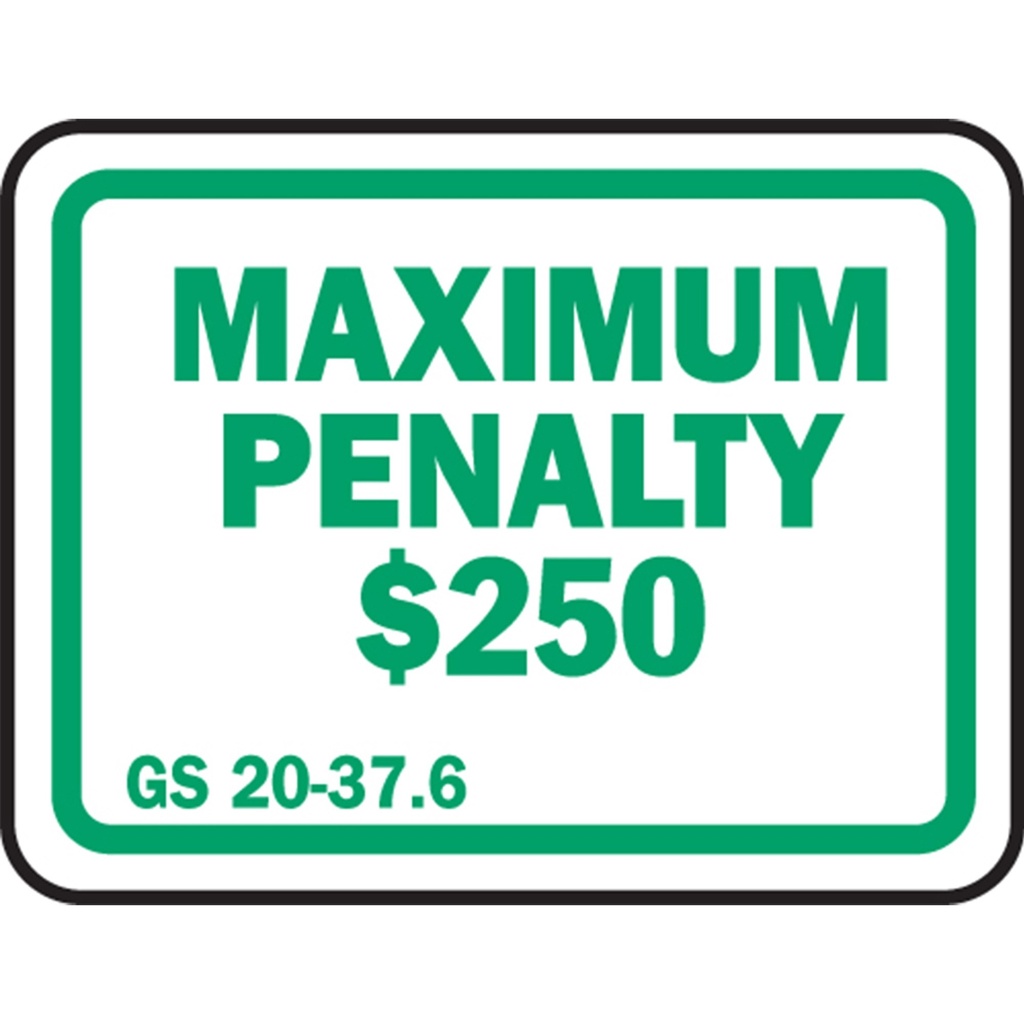 [MFA00272] MAXIMUM PENALTY $250