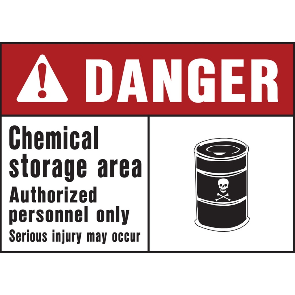 DANGER CHEMICAL STORAGE AREA