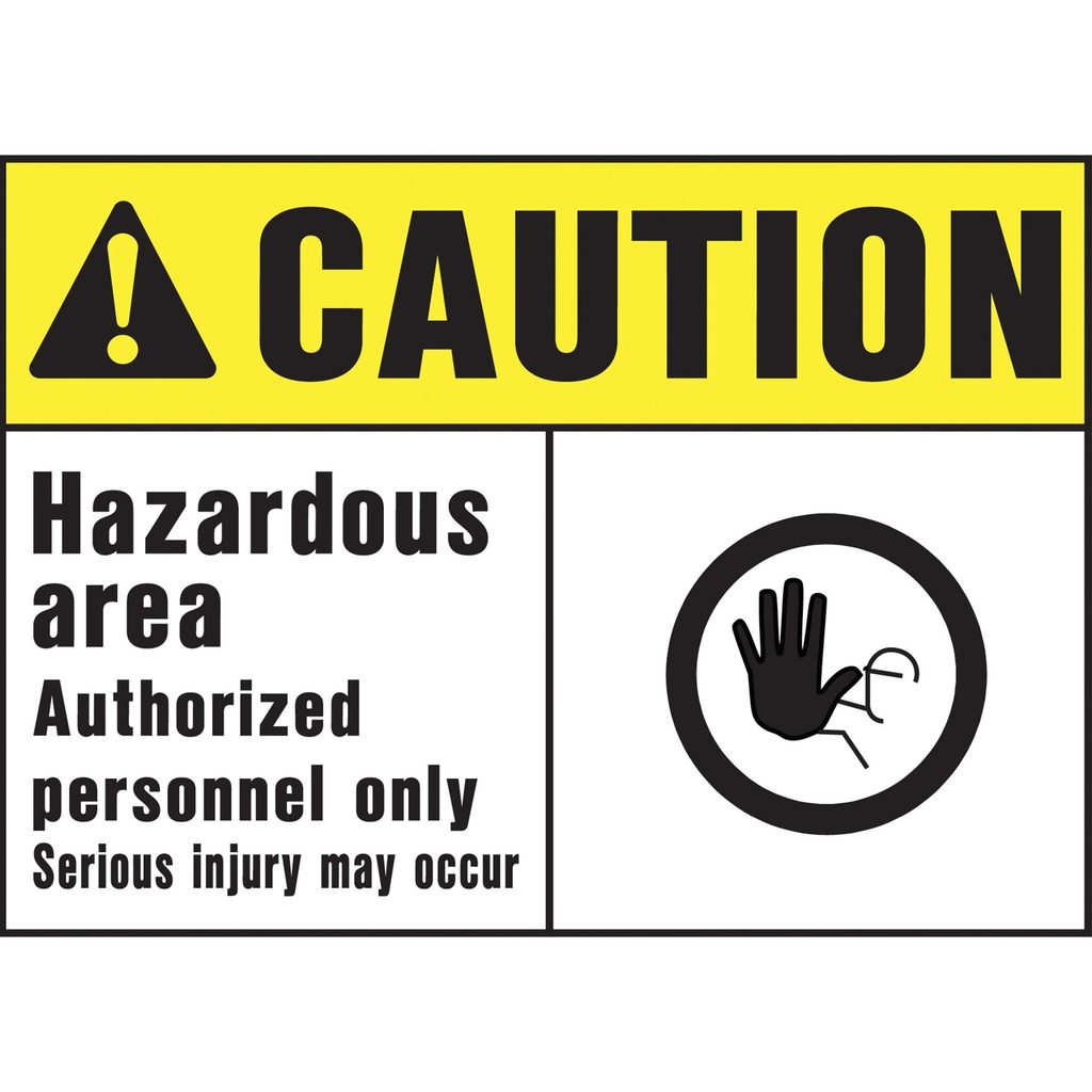 CAUTION HAZARDOUS AREA