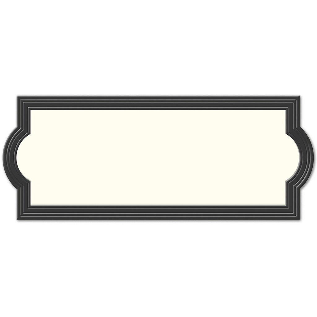 BLACK RECT. ADDRESS PLAQUE