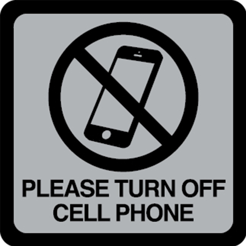 4.5X4.5IN TURN OFF CELL PHONE