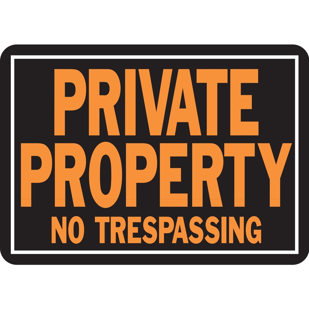 [MFA00848] PRIVATE PROPERTY NO TRESPASS